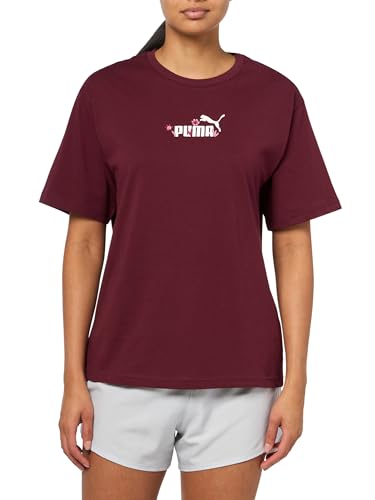 PUMA Women's Graphic T-Shirt, Ruby Shimmer Nature AH25