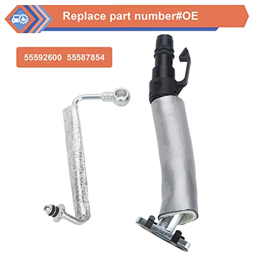 Zonfant Turbo Oil Return Pipe And Oil Feed Pipe, Compatible With Buick Encore Chevy Cruze Sonic Trax, Replace #55587854 55592600 #TOP1