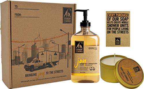 Holiday Joy Body Wash and Candle Gift Set, The Right to Shower