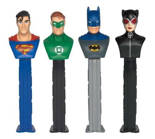 Various DC Comic Character Pez Despensers, Includes (1) assorted PEZ dispenser