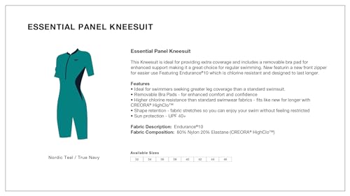 Image of Speedo Women's Endurance Panel Kneesuit Swimming Costume Swimwear