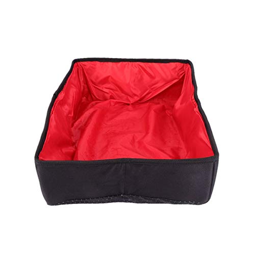 Caixa de areia dobrável para gato POPETPOP à prova d 'água, lavável, portátil, para viagem, para ga