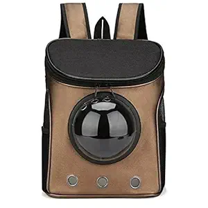 Emily Pets Backpack Lightweight Breathable Outdoor Cat Dog Travel Bag Pet Carrier Backpack for Cat Dog (Brown Color)