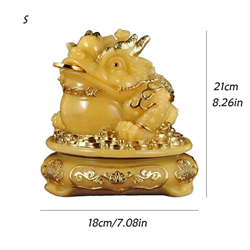 Crapaud à trois pattes ornement de richesse pour bureau et salon