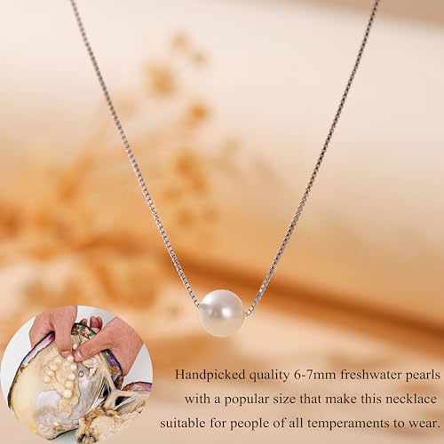 Retirement Gift for Woman S925 Sterling Silver Freshwater Pearl Necklace Happy Retirement Gifts with Card2