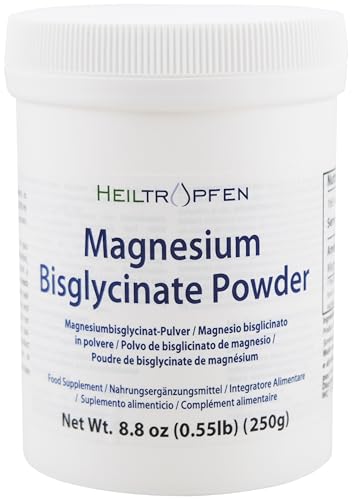 Magnesiumglycinat Pulver als Magnesium bisglycinat 0,55 lb - 250 g | wasserlösliches Kristallpulver | Heiltropfen®