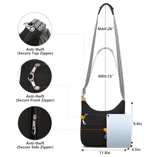 MHCNLL Anti-Theft Waterproof Crossbody Purse
