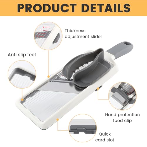 Buy Multi Handheld Mandoline Slicer with Adjustable Stainless Steel Blade, Veggie Chopper & Cheese Grater for Fast Slicing of Fruits and Vegetables Buy Multi Handheld Mandoline Slicer with Adjustable Stainless Steel Blade, Veggie Chopper & Cheese Grater for Fast Slicing of Fruits and Vegetables – LOQJSS