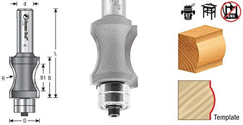 Amana Tool - 51580 Carbide Tipped Convex Edging 23/32 Radius x 13/16 Dia x 1-1/4 x 1/4 Inc