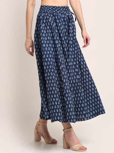 Image of TAG-7 Women Printed Flared Palazzos