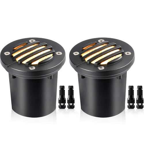 SUNVIE 12W Low Voltage Landscape Lighting Shielded Well Lights Landscape