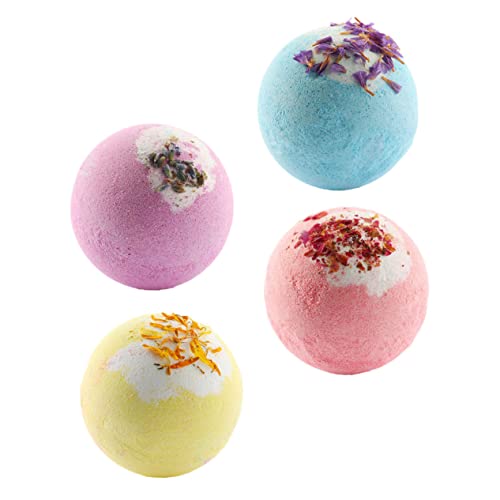 Beavorty 4 Pçs Bolas De Sal De Banho Floral Orgânico Lavagem Corporal Feminina Sal Marinho Orgânico
