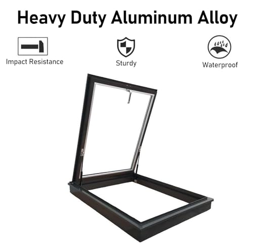 Tragaluz de ventilación impermeable en aluminio manual para tejados 4