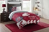 Northwest NCAA Washington State Cougars Unisex-Adult Comforter and Sham Set, Twin, Hexagon