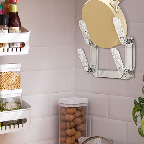 Support couvercle casserole double couche gain de place vertical mural - 3