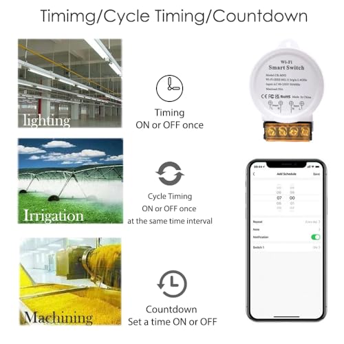 DollaTek Wifi Relay 30A Smart Switch with Energy Monitor Remote Control Timing Compatible with Echo and Home Smart Life Tuya - Image 5