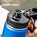 Prurex Spout Lid for Hydro Flask/Thermoflask/Takeya/Simple Modern/Iron °Flask 2.28 Inch Wide Mouth 12/16/18/22/32/40/64oz Water Bottles,Replacemetn Leakproof Sport Cap (Blue+Black）