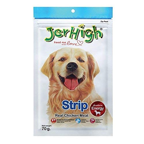 DOGSTAR JerHigh Real Chicken Meat Strip Dog Treat 70 Gm, (Pack of 3),All Life Stages