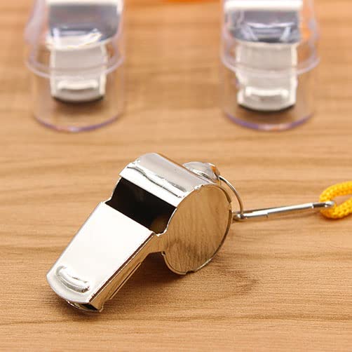 Pack de 10 silbatos de acero inoxidable con cuerda miniatura 2