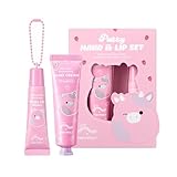 TONYMOLY x Squishmallows Patty the Cow 2-Piece Skincare & Beauty Gift Set – Strawberry Hand Cream & Strawberry Shortcake Lip Gloss – Cute Korean Skincare Gift