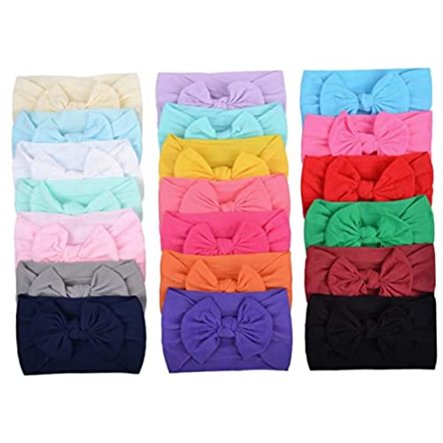 Diademas para bebé con lazos de nailon suaves pack de 20 elásticos