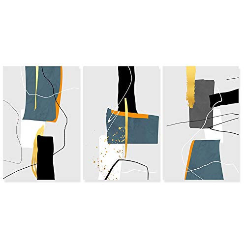 Toile marbre abstrait grand format 60x90cm triptyque mural moderne