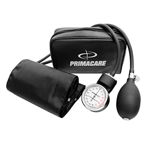 Primacare DS-9192 Classic Series Adult Size Professional Blood Pressure Kit with Aneroid Sphygmomanometer, Latex-Free Inflation System BP KIT with Nylon Cuff and stethoscope