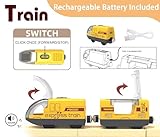 Battery Operated Train for Wooden Track, Electric Train Set Includes Remote Control Locomotive Trains & Tunnel, Motorized Train Toy for Toddlers Compatible with Thomas, Brio, Chuggington - Image 3