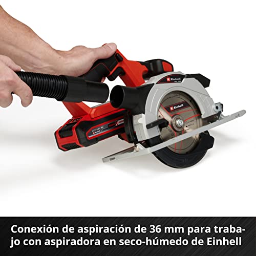 Miniatura 6 de Einhell Sierra Circular Inalámbrica Te-Cs 18 150 Li-Solo Power X-Change Iones De Litio, 18v, Profundidad Corte Y Ángulo Inclinación Ajustables Sin Herramientas, Led, Sin Batería Ni Cargador