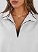 Trendy Queen Women's Oversized Half Zip Fleece Sweatshirts-Cozy Pullover, Drop Shoulder for Fall Winter Grey M