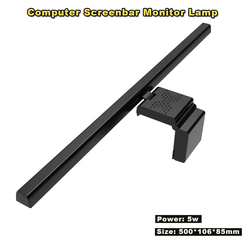 Image of Computer Monitor Light Bar with 60M Auto-Off Timer, Stepless Dimming & 3 Color Modes, Eye-Caring Screen Bar with Asymmetric Optics, CRI>80 USB Powered LED Reading Lamp for Office /Home /Dorm