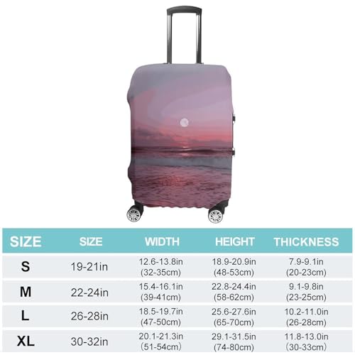 Purple Moon Luggage Cover, Elastic Luggage Protector Fits 19-32in Suitcases, Washable & Anti-Scratch Suitcase Cover for Men Women XL2