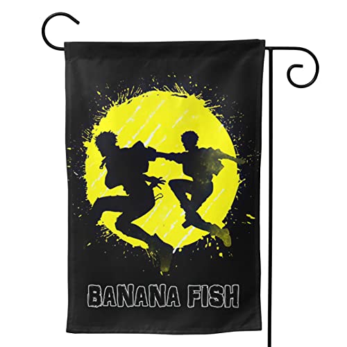 Anime Banana Fish Garden Flag Welcome Summer Vertical Double Sided Yard Flag Outdoor Decor Holiday Garden Flags For Outside Patio Porch Lawn 12.5"X18" #TOP1