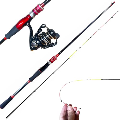 MARURI, KIT DE PESCA ULTRA LIGHT MOLINETE 3000 15 ROLAMENTOS VARA 1.80M - 2-6LB - 2 PARTES COR:VERME