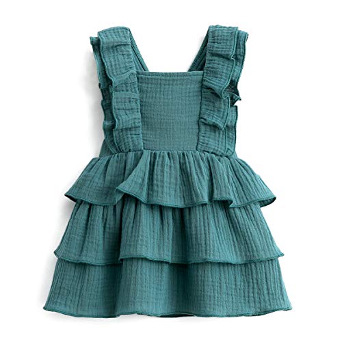 Curipeer — Vestido infantil para meninas com babados fofos e saia de renda tutu para festa de prince