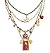 TUKVESZE Pendant Necklace Set Bohemian Style Beaded Fish Star 4 Layered Collarbone Chain, Handcraft Jewelry Accessory for Vacation Party Daily Accessories (B-4PCS)