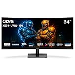 ODYS XE34-UWQ-120 Curved Gaming Monitor — 34 Zoll (86 cm) UWQHD (3440x1440), 120 Hz, 1ms, 21:9, VA-Panel, HDR10, Adaptive Sync, 122% sRGB, 1500R Krümmung, HDMI 2.1, DisplayPort