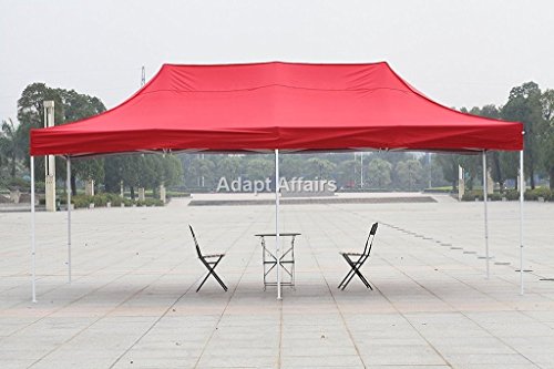 Invezo Outdoor Gazebo Canopy Tent 10 x 20 feet (RED, Extra Premium (60 KGS))