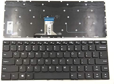 Replacement Keyboard Without Frame for Lenovo Yoga 710-14IKB 710-14ISK 710-15IKB 710-15ISK, US Layout Black Color
