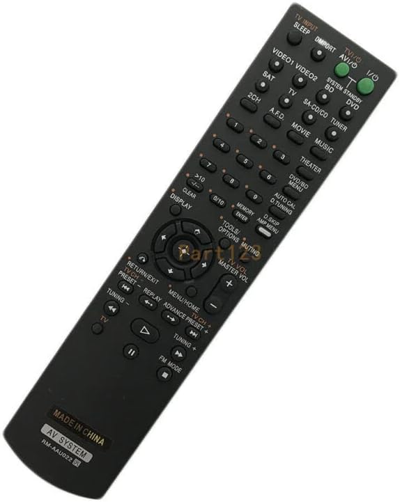 Replacement Remote Control Replace for TV/Audio/Projector for RM-AAU022 for Sony STR-DG600 STR-K790 STR-DH700 AV Receiver