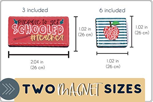 Set de 9 imanes decorativos para profesores miniatura 4