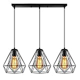 dieser Aussetzung Vintage-Stil wird mit der Spritztüllen Lampe 3 x E27. (das Leuchtmittel ist nicht im Lieferumfang enthalten). bestehenden Leuchtmittel: LED-Lampe/Leuchte zum Energiesparen/Halogen.