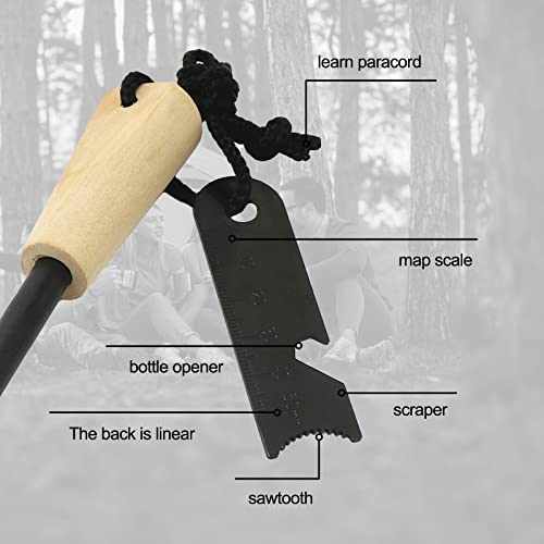 Newaner Vuurstarter van vuurstaal, vuursteen, vuurstarter, meer dan 2000 toepassingen, handvat van magnesiumstaaf en flinthout, vuurstarter voor camping, outdoor en survival (1 stuks) - Afbeelding 4