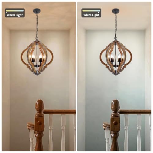 6-Light-Modern-Farmhouse-Chandelier-Black-Chandeliers-for-Dining-Room-Kitchen-Chandelier-Farmhouse-Dining-Room-Light-Fixture-Rustic-Wood-Farmhouse-Chandelier-for-Bedroom-Entryway