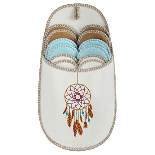 ONVAYA® ABS Pantoufles d'invités | Dreamcatcher | Set de 6 | Semelle antidérapante | Chaussons | Pantoufles en feutre | Taille 36-45 Pantoufles d'invités
