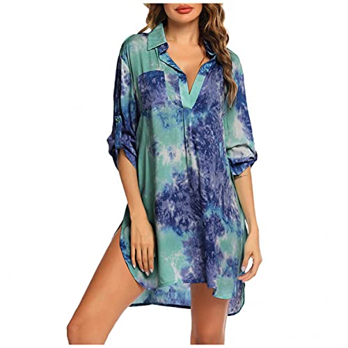 SLENDIPLUS Saída de praia feminina, biquíni, roupa de banho, roupa de banho para mulheres, vestido c