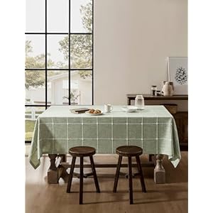 Zeemartgridembroideredhemmedtableclothsgreen52x70inchfarmhousestyleheavyweightcottonlinensagegreentableclothsbohoplaidwaterresistantrectangletablecloth Urban Country Home Decor Zeemart grid embroidered hemmed tablecloths green 52×70 inch farmhouse style heavy weight cotton linen sage green tablecloths boho plaid water resistant rectangle table cloth urban country home decor