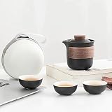 Théière en céramique de style chinois : avec artisanat manuel traditionnel, résistant aux hautes températures, adapté pour le bureau, la maison, l'extérieur, les voyages. Également un cadeau idéal pour les amateurs de thé, la famille, les amis ou les collègues de travail