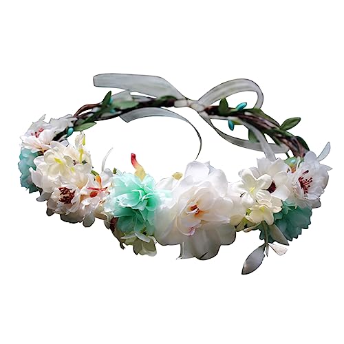 DOITOOL Corona Di Fiori Per Capelli Cercehietto Fiori Floreale Copricapo Da Sposa Corona Per Damigella d Onore Fascia Per Feste Di Matrimonio Casuale