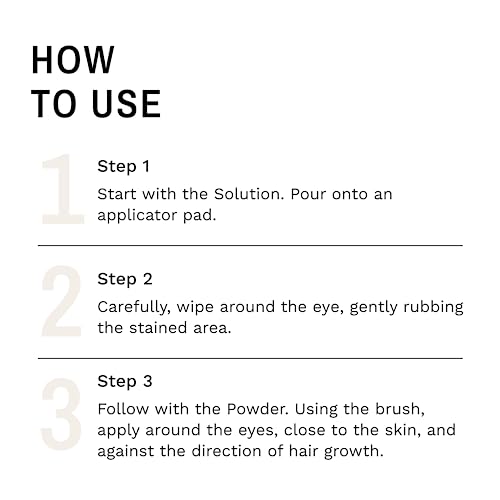 Eye Envy Dog Tear Stain Remover Starter Kit With Propowder Brush | Stain Solution, Applicator Pads, Stain Powder And Small Applicator Brush | Lasts 30-45 Days #TOP6